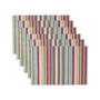 Summer Stripe Polyester Placemat, Set of 6