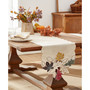 Happy Fall Leaves Cutwork Fabric Table Runner
