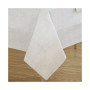 New Wave Metallic Border Linen Tablecloth, 70" Round