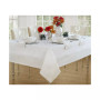 New Wave Metallic Border Linen Tablecloth, 70" Round