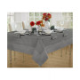 New Wave Metallic Border Linen Tablecloth, 70" Round