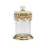 Medium Hammered Glass Canisters with Design and Marble