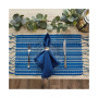 Design Import Stripe with Fringe Placemat, Set of 6