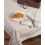 Chambray French Stripe Tablecloth 60" x 84"