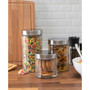 Portland Round Glass Canisters with Lids, Set of 3