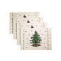Christmas Tree Ivory/Green 4pc Placemats