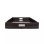 Square Serving Ottoman Tray with Glass Insert