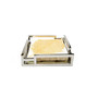 Square Mirror Napkin Holder with Layered Loop Design