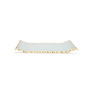 11"L Glass Oblong Tray With Gold Tray