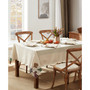 Happy Fall Leaves Cutwork Fabric Tablecloth 60x102