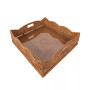 Scallop Square Tray with Glass Insert