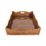 Scallop Square Tray with Glass Insert