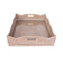 Scallop Square Tray with Glass Insert