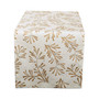 Metallic Holly Leaves Table Runner