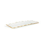 13.75"L Glass Oblong Tray With Gold Edge