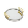 Mirror Tray Border Leaf Design on Handle, 16" x 2"
