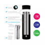 Chicago Insulated Tea Infuser Bottle, 15.2 fl oz Capacity with Long Tea Infuser