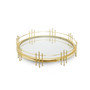 Round Mirror Tray with Symmetrical Design