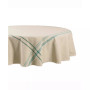 Chambray French Stripe Tablecloth 70" Round
