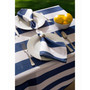 Nautical Blue Cabana Stripe Outdoor Table cloth 60" X 120"