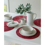 Americana Bouclé Round Placemat, Set of 4