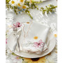 Sunflower and Daisies Cutwork Napkins 17x17,Set of 4