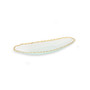 15"L Glass Oval Tray With Gold Edge