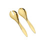 Set of 2 Shiny Gold-Tone Salad Servers