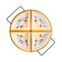 Tierra Hand Painted 4 Section Tidbit Server