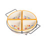 Tierra Hand Painted 4 Section Tidbit Server