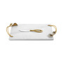 Calla Lily Large Cheeseboard and Knife, Set Of 2