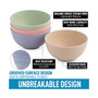 Unbreakable Lightweight Wheat Straw Plastic Cereal Bowls Set of 4