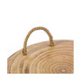 Wood Round Serving Platter Board with Rope Handles