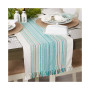 Striped Fringed Table Runner, 14" x 72"