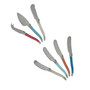 Laguiole Coral and Turquoise Cheese Knife and Spreader Set, 7 Piece