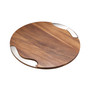 Nambe 15" Wood Cheese Block with Magnetic Knife and Spreader