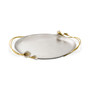 Calla Lily Handled Oval Tray