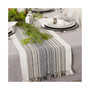 Striped Fringed Table Runner, 14" x 108"