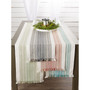Striped Fringed Table Runner, 14" x 108"
