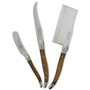 Laguiole Connoisseur 3-Pc. Olive Wood Cheese Tool Set