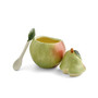 Nature's Bounty Pear Sugar Bowl and Spoon
