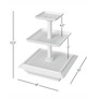 Three Tier Cupcake Dessert Stand Tray by Chef Buddy, 12.5" x 10" x 10"