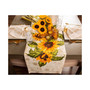 Rustic Sunflowers Printed Table Runner, 14" x 108"