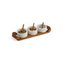 Chevron Condiment Tray with Bowls