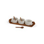 Chevron Condiment Tray with Bowls