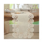 Lace Table Runner with Rose Border Design, 120" x 16"