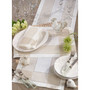 Timeless Linen Blend Table Runner with Hemstitch Accents