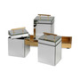 Faustina Set of 3 Mirrored Boxes & Tray