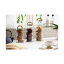 Large Glass Canister with Stainless Steel Lid and Handle