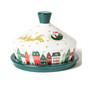 Christmas In The Village Round Butter Dish
